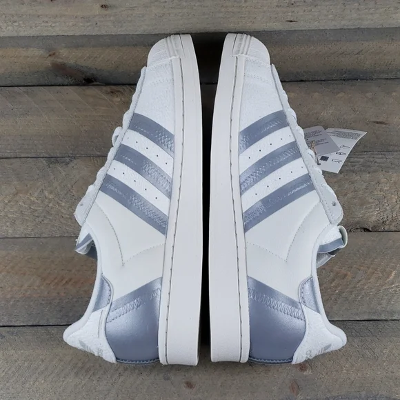 adidas Superstar Originals Men's Retro Shoes Sneakers White Tint Silver Metallic - Picture 8 of 9